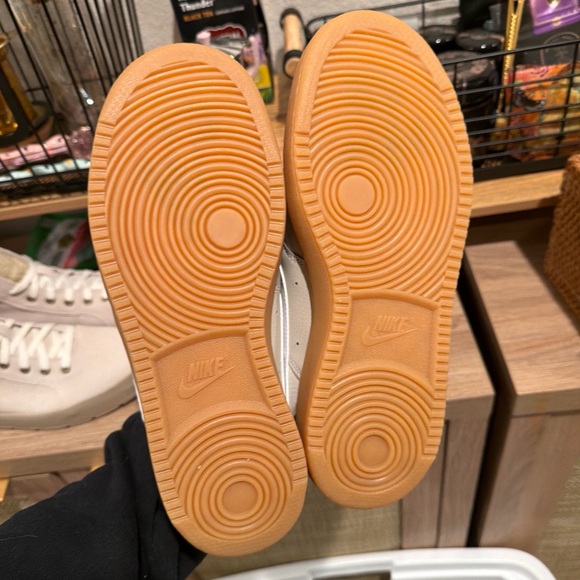 Nike court White and Tan Sneakers - Picture 3 of 5